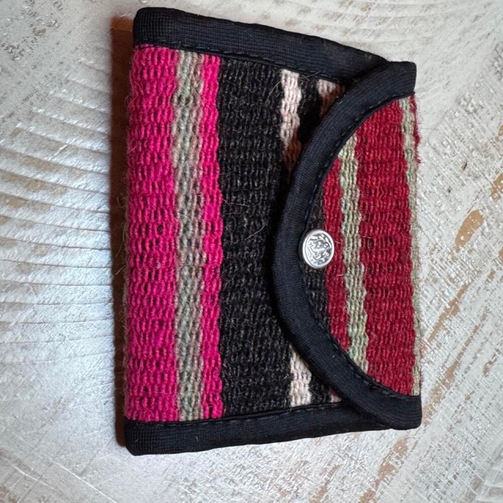 Colorful Striped Woven Wallet | Boho Y2K